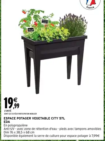 ESPACE POTAGER VEGETABLE CITY 57L