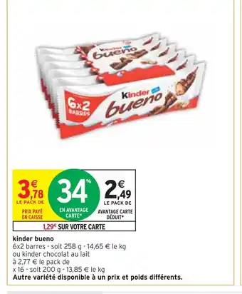 Intermarché kinder bueno offre