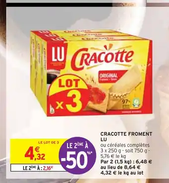 Intermarché LU CRACOTTE FROMENT offre