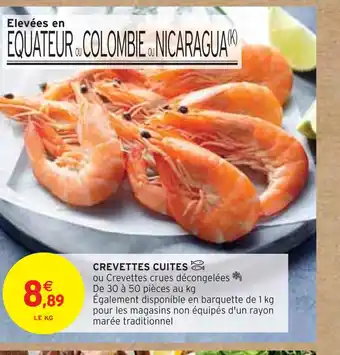 Intermarché CREVETTES CUITES offre