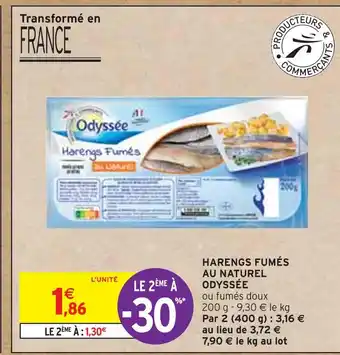 Intermarché ODYSSÉE HARENGS FUMÉS AU NATUREL offre