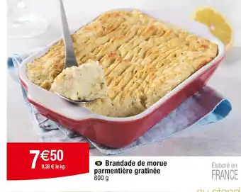 Cora x Carrefour Brandade de morue parmentière gratinée offre
