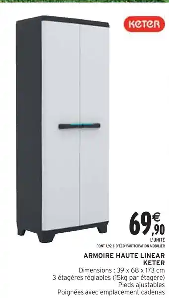 Intermarché KETER ARMOIRE HAUTE LINEAR offre