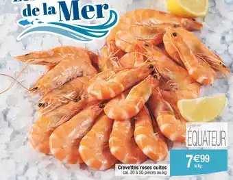 Cora x Carrefour Crevettes roses cuites offre