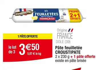 Cora x Carrefour CROUSTIPATE Pâte feuilletée offre