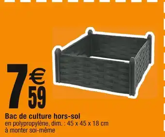 Cora x Carrefour Bac de culture hors-sol offre