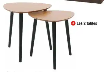 Cora x Carrefour Set 2 tables gigogne offre