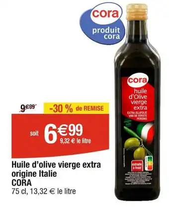 Cora x Carrefour CORA Huile d’olive vierge extra origine Italie offre