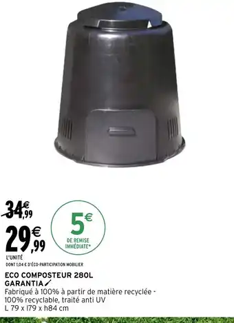 Intermarché Hyper ECO COMPOSTEUR 280L GARANTIA offre