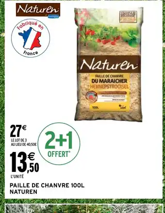 Intermarché Hyper PAILLE DE CHANVRE 100L NATUREN offre