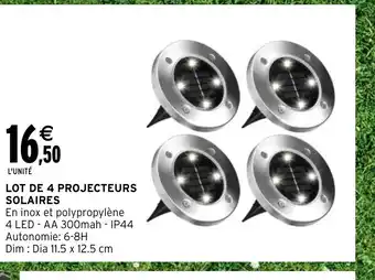 Intermarché Hyper LOT DE 4 PROJECTEURS SOLAIRES offre
