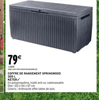 Intermarché Hyper COFFRE DE RANGEMENT SPRINGWOOD 305 L offre