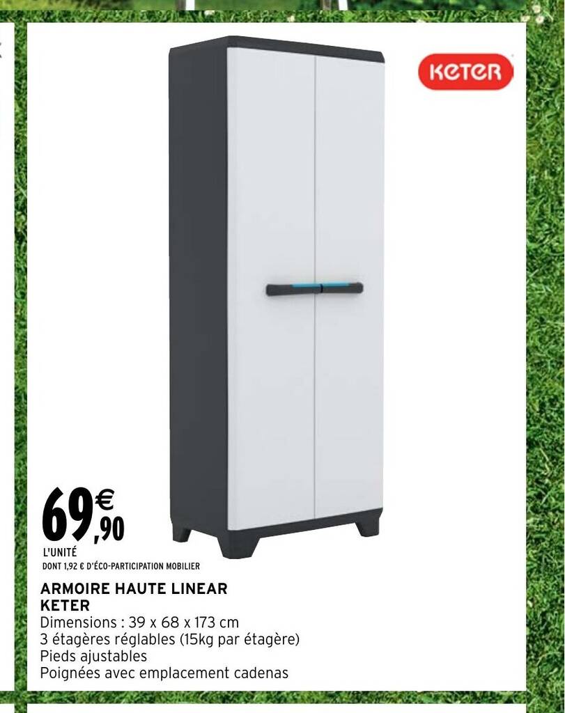 Promo ARMOIRE HAUTE LINEAR KETER chez Intermarché Hyper