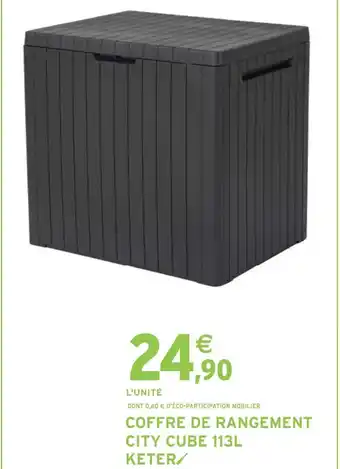 Intermarché Hyper COFFRE DE RANGEMENT CITY CUBE 113L offre