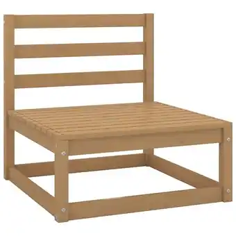 Bricorama vidaXL Canapé à 3 places de jardin Marron miel Bois de pin solide offre