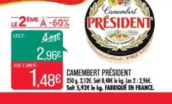 Match CAMEMBERT PRÉSIDENT offre
