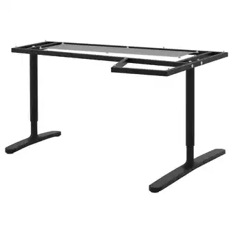 Bekant Piètement pour plateau d'angle, noir, 160x110 cm