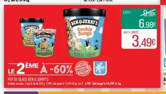 Match POT DE GLACE BEN & JERRY'S offre