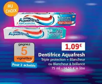 Colruyt Dentifrice aquafresh offre