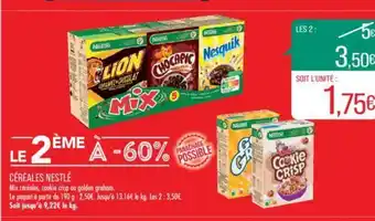 Match CÉRÉALES NESTLÉ offre