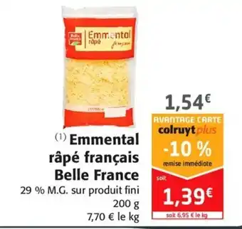 Colruyt Emmental râpé français belle france offre