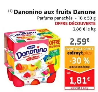 Colruyt Danonino aux fruits danone offre