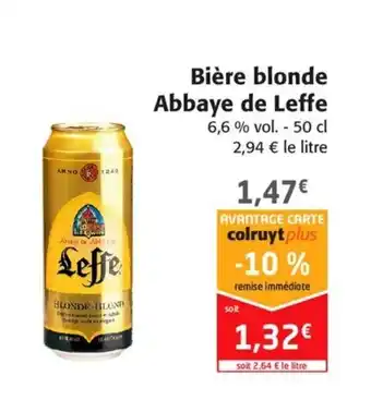 Colruyt Bière blonde abbaye de leffe offre