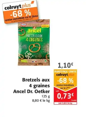 Colruyt Bretzels aux 4 graines ancel dr. oetker offre