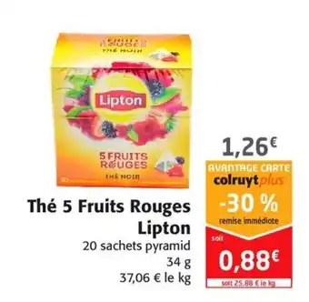 Colruyt Thé 5 fruits rouges lipton offre