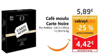 Colruyt Café moulu carte noire offre