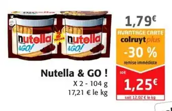 Colruyt Nutella & go! offre