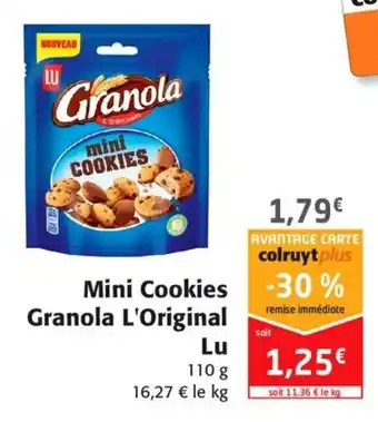 Colruyt Mini cookies granole l'originel lu offre