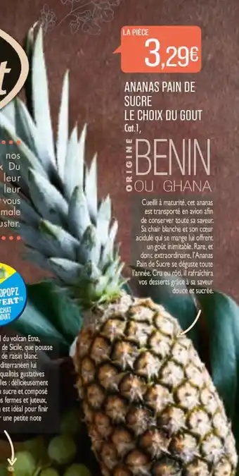 Match Ananas pain de sucre le choix du gout offre