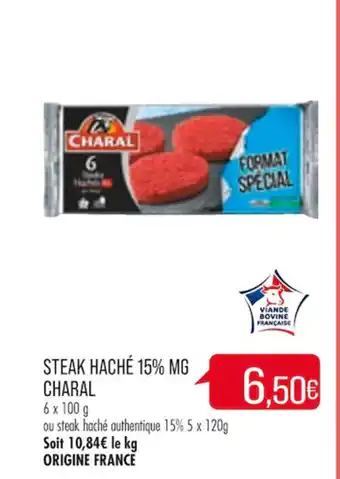 Match Steak haché 15% MG charal offre