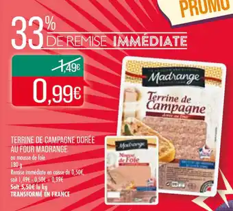 Match Terrine de campagne dorée au four madrange offre