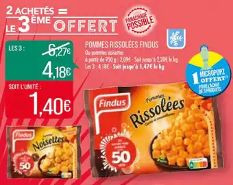 Match Pommes rissolées findus offre