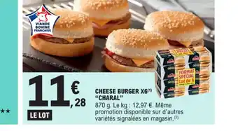 E.Leclerc CHEESE BURGER X6 CHARAL offre