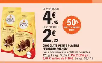 E.Leclerc CHOCOLATS PETITS PLAISIRS "FERRERO ROCHER" offre