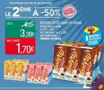 Match Boisson lactée candy'up candia offre