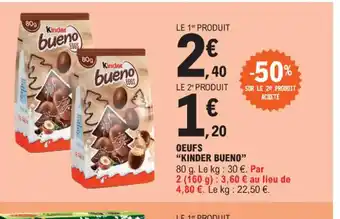 E.Leclerc OEUFS "KINDER BUENO offre