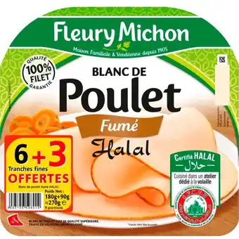 Auchan Supermarché Blanc De Poulet Fumé Halal Fleury Michon offre