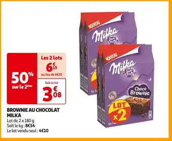 Auchan Supermarché MILKA BROWNIE AU CHOCOLAT offre