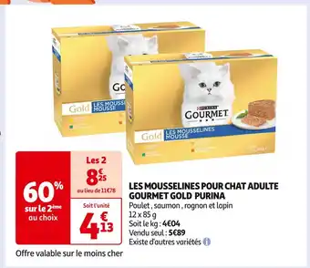 PURINA / GOURMET GOLD LES MOUSSELINES POUR CHAT ADULTE