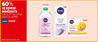 Auchan Supermarché NIVEA 60% DE REMISE IMMÉDIATE SUR LE 2ÈME AU CHOIX DANS LA GAMME NIVEA VISAGE offre