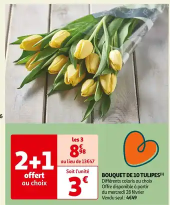 Auchan Supermarché BOUQUET DE 10 TULIPES offre