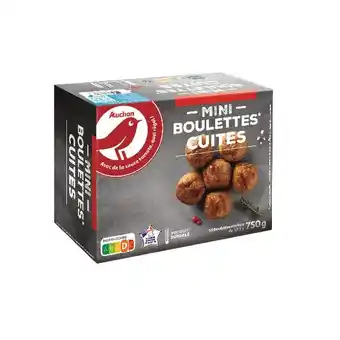 Auchan Mini Boulettes De Viande De Boeuf Cuites Surgelées Auchan offre