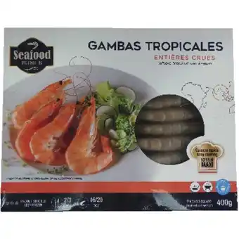 Auchan Gambas Tropicales Entières Crues Surgelées offre