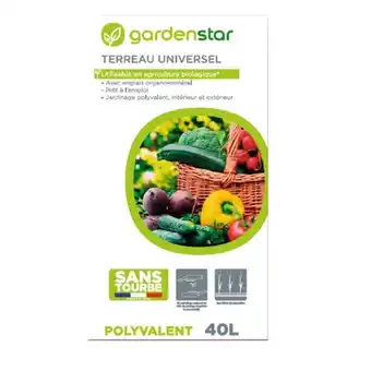 Auchan Terreau Universel Sans Tourbe 40 L Gardenstar offre