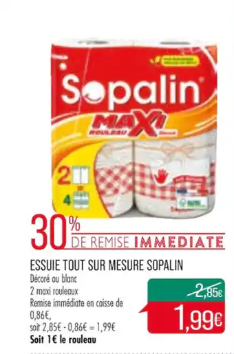 Match Essuie tout sur mesure sopalin offre