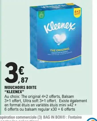 E.Leclerc MOUCHOIRS BOITE KLEENEX offre